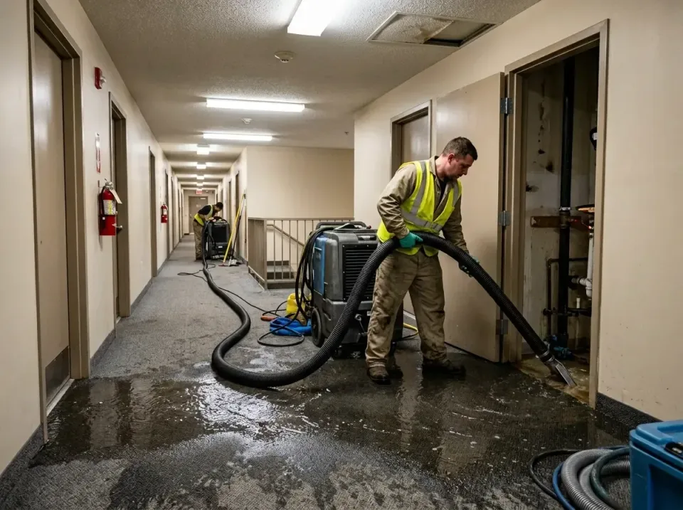 multi-unit-apartment-hallway-f-005 — frequently asked questions, Emergency Burst Pipe Water Extraction & Removal in Skippers…